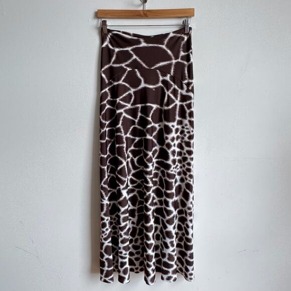 Vintage Y2K ROBERTO CAVALLI Giraffe Print Maxi Skirt - Picture 2 of 10